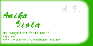 aniko viola business card