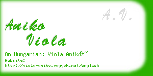 aniko viola business card